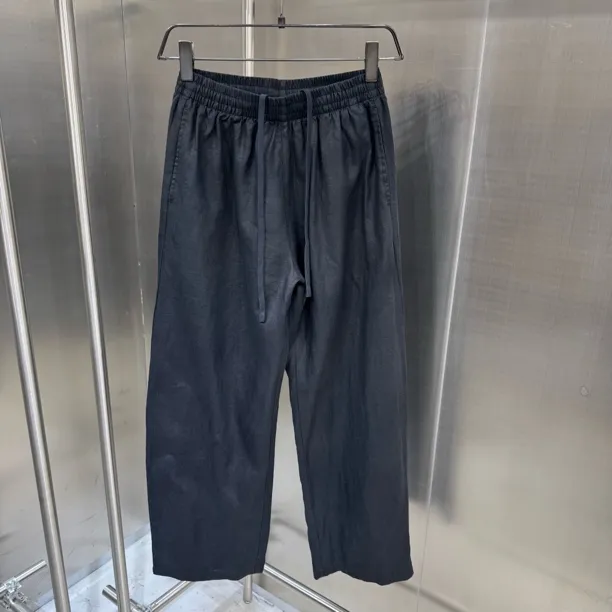 麻 高级货 定制 汗麻 面料 宽松版型 直筒裤 夏季透气 轻熟休闲裤