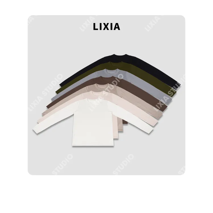 LIXIA【七色堇】休闲简约慵懒感含48支羊毛舒适好穿针织衫-D9673
