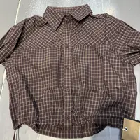 【C度笑笑力推】25192新品时尚小众美学系列短款格子衬衫