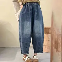 CK9128蓝#2025秋季显瘦牛仔直筒裤松紧腰时尚拖高端定制长裤