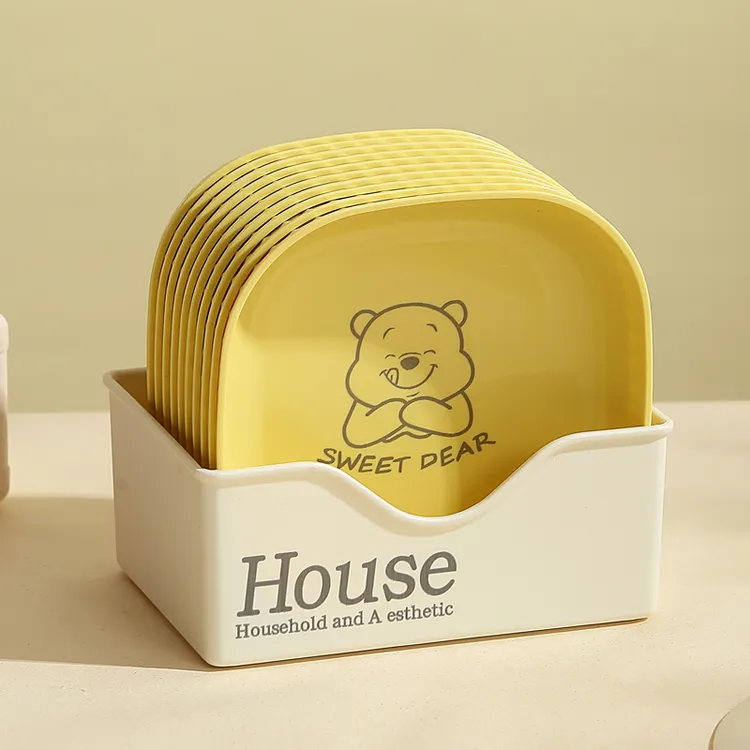 家用加深加厚吐骨碟骨头碟放菜碟可微波炉吐骨头盘碟水果盘垃圾盘