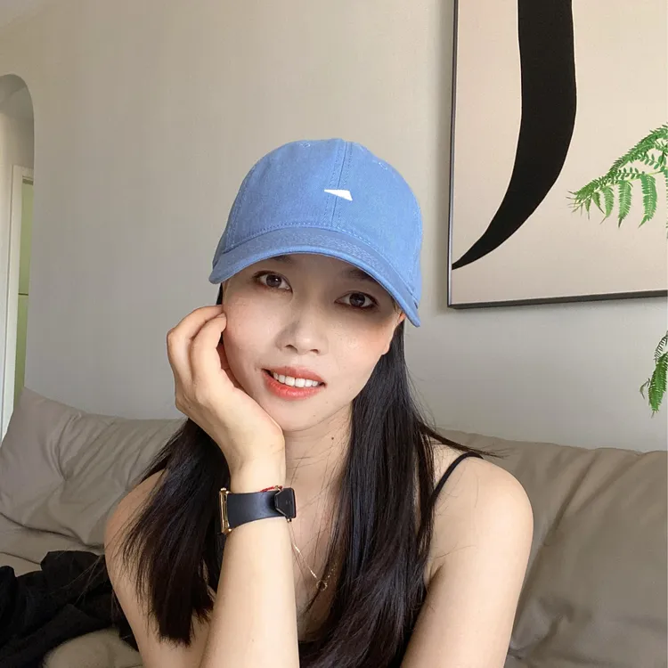 新款小旗子棒球帽女高级立体时尚户外休闲刺绣鸭舌帽大头围显脸小