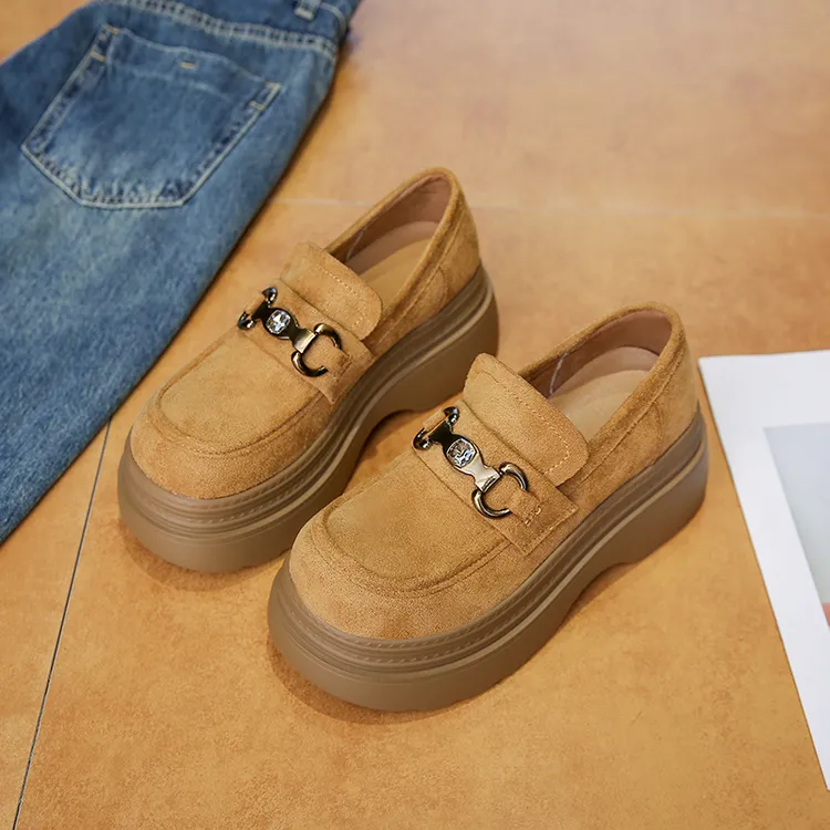 全包两穿勃肯鞋女款2025年秋季新款单鞋复古休闲鞋子女厚底乐福鞋