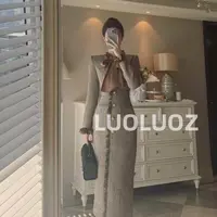 【现货】LUOLUOZ【风清竹影】绵羊毛小香编织显白肤色连衣裙H81123