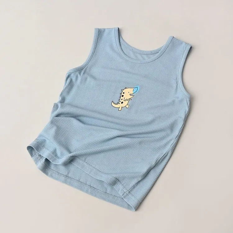 薄软舒适儿童背心男童女童无袖上衣T恤婴儿宝宝夏款童装吊带洋气