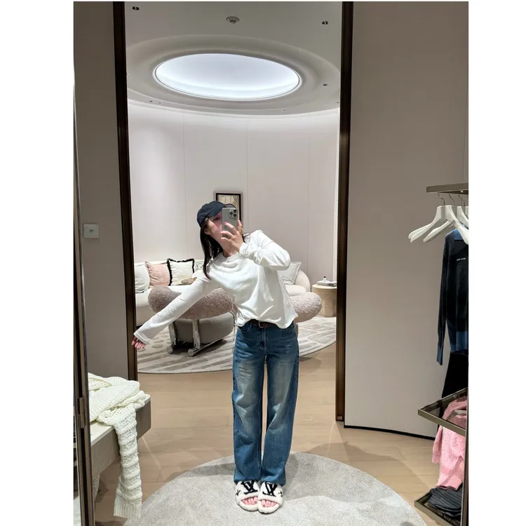 BETTER JOELAY -【海盐卷边】高级牛仔裤水洗时尚宽松JG9619