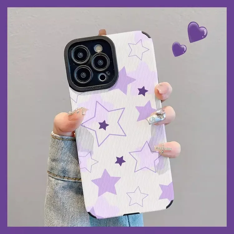 简约星星适用于iPhone苹果17promax手机壳16/15/14个性13潮小羊皮