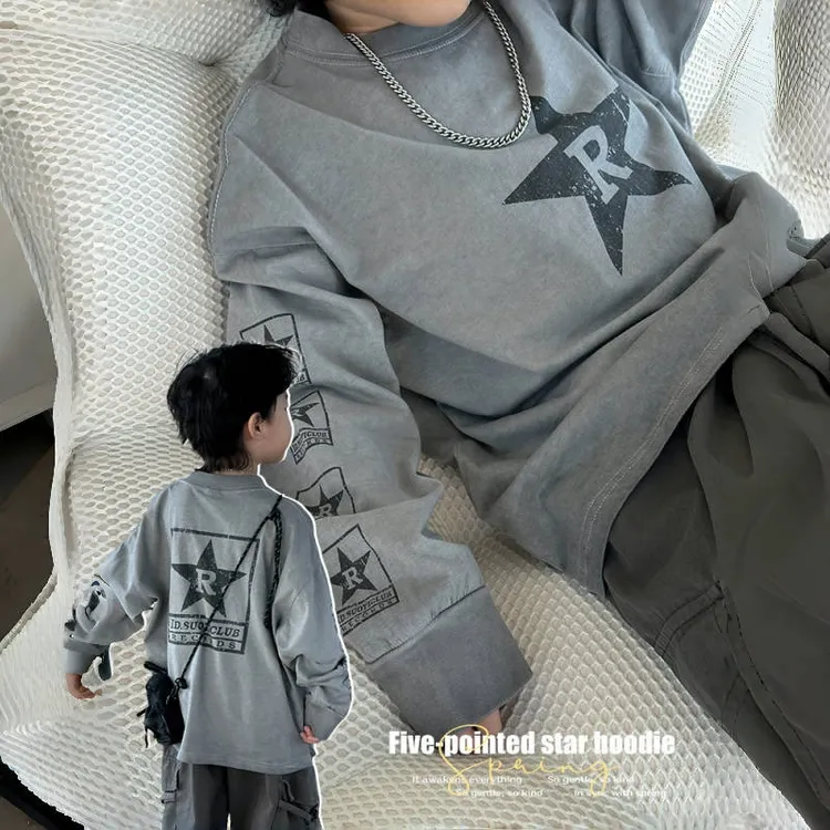 男童长袖t恤纯棉2025秋季新款儿童打底衫春秋男孩洋气韩版上衣潮