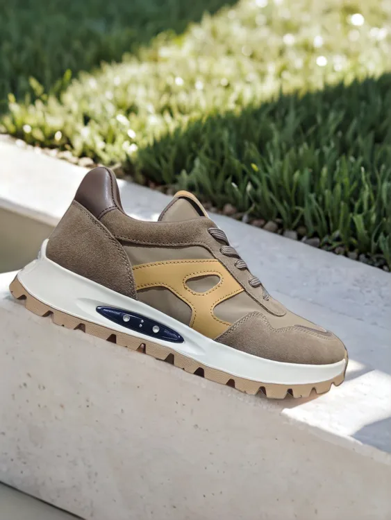 高端男士真皮加布休闲鞋，皮鞋穿多大买多大，穿运动鞋买小一码