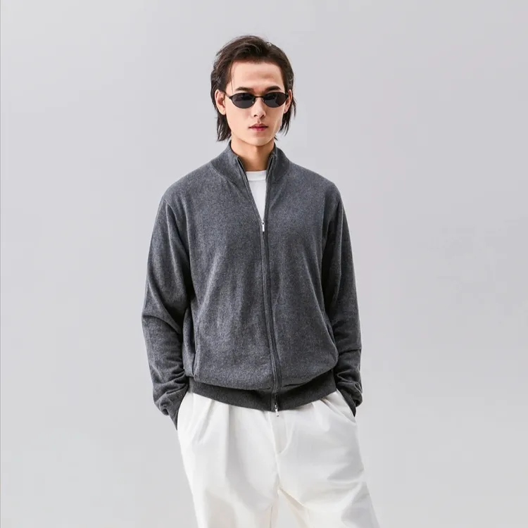 SEASONMARK秋季新款拉链针织衫休闲百搭cleanfit男生衣服高级感