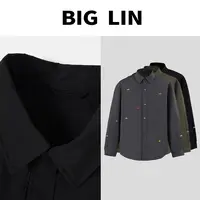 BIG林 秋季上新工装户外翻领字母简约夹克百搭外套男 H9901