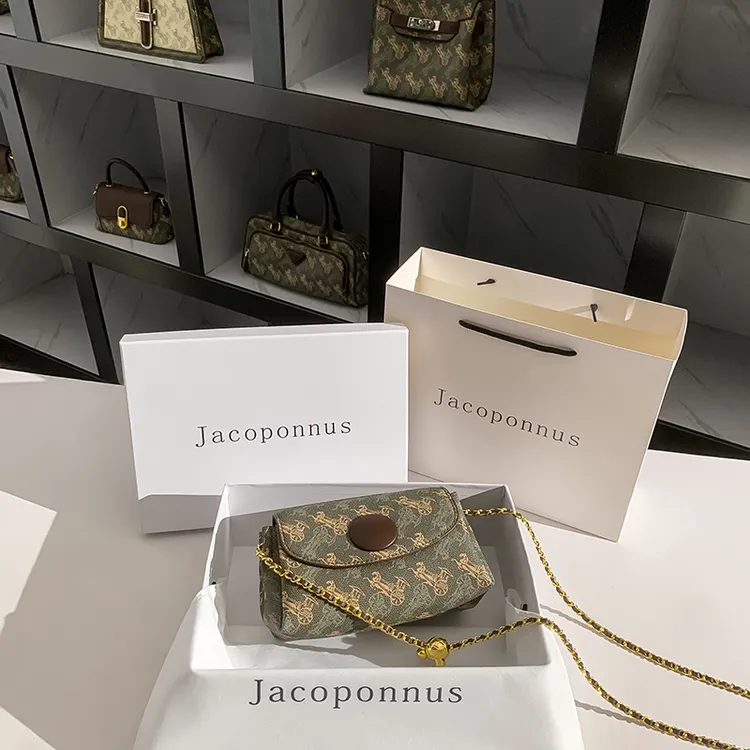 【雅各邦】真皮枕头包女2025新款休闲百搭时尚轻奢气质潮流链条包