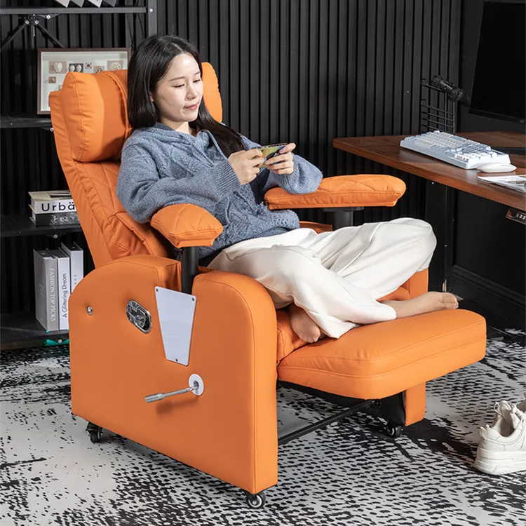 电竞沙发椅单人网吧家用舒适透气懒人办公座椅可躺升降电竞沙发