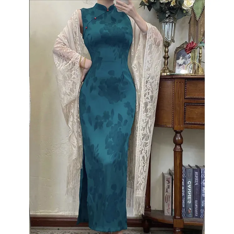 【9774】【秋雀翎】复古新中式日常修身改良旗袍裙气质优雅百搭连衣裙