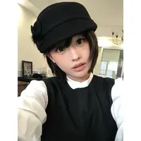 朵澜新品秋冬高级羊毛礼帽马术帽法式赫本优雅定型千金帽黑色帽子