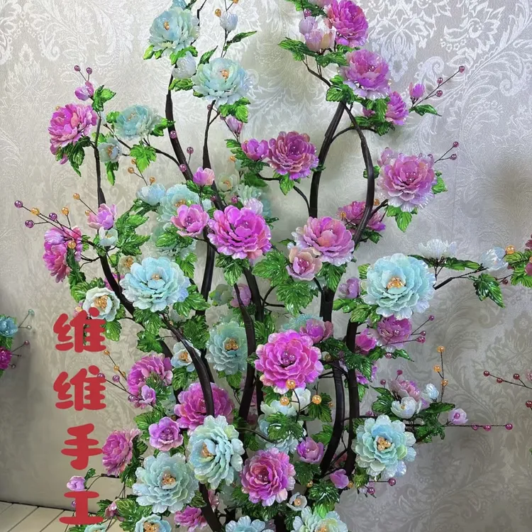 【8枝】马贝落地牡丹花手工DIY材料包（维维推荐）