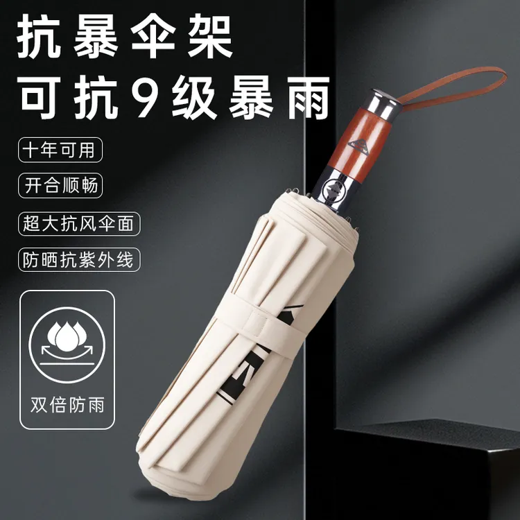 PAJIANITI自动雨伞72股玻璃纤维伞骨抗9级暴雨轻奢时尚C