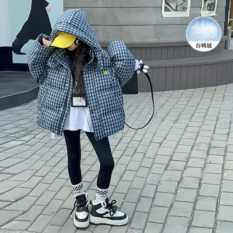 女童羽绒服冬装2025新款儿童白鸭绒外套女大童冬季加厚保暖防寒服