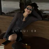 LiHuiEr李慧儿【罗生门】2025高级设计小众灰色上衣外套M33716-2