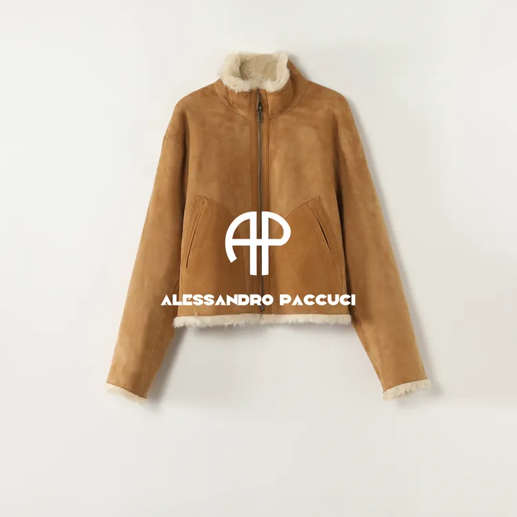 AP洛哥54109CM【黑标系列】进口羊皮毛一体双面穿休闲保暖皮草/女装