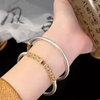 足银手镯 足银999.9浴火凤凰开口手镯金凤翎描金珐琅彩新中式国风