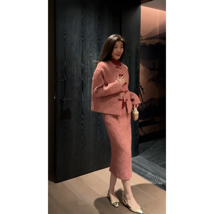 【N·COU】25冬新款【盛世华章】重工丝绒盘扣外套唐装套装DY81000