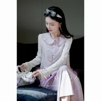 YANG GZ【玄羽坠】新中式宝相花卷草纹翻领马甲女 GZ5153GL656160