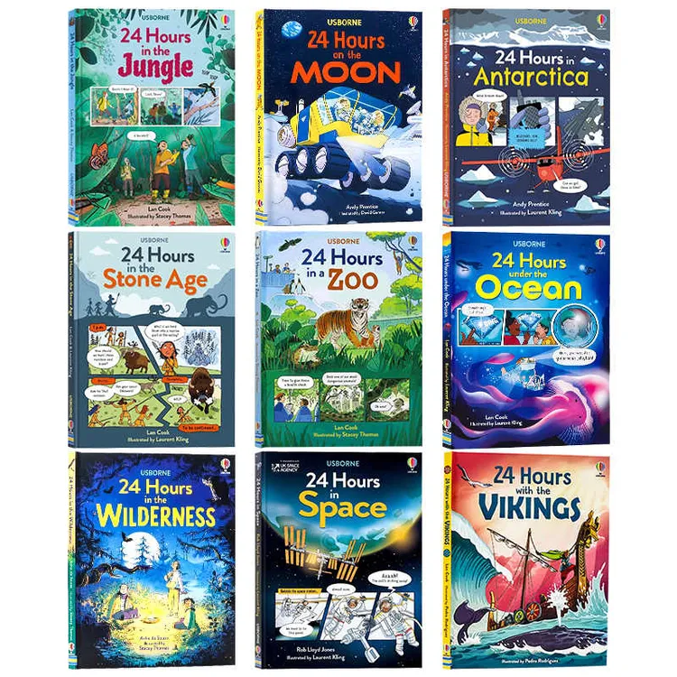 Usborne出品 探险的24小时9册套装原版 少儿英文课外阅读故事书