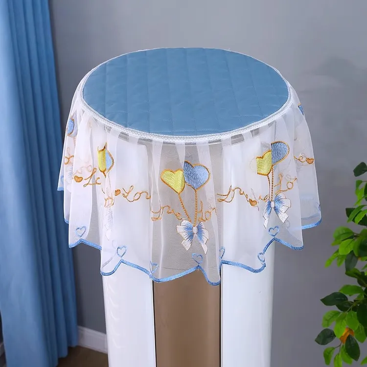 空调防尘罩立式圆柱形柜机罩子盖布简约盖巾格力美的圆形开机不取