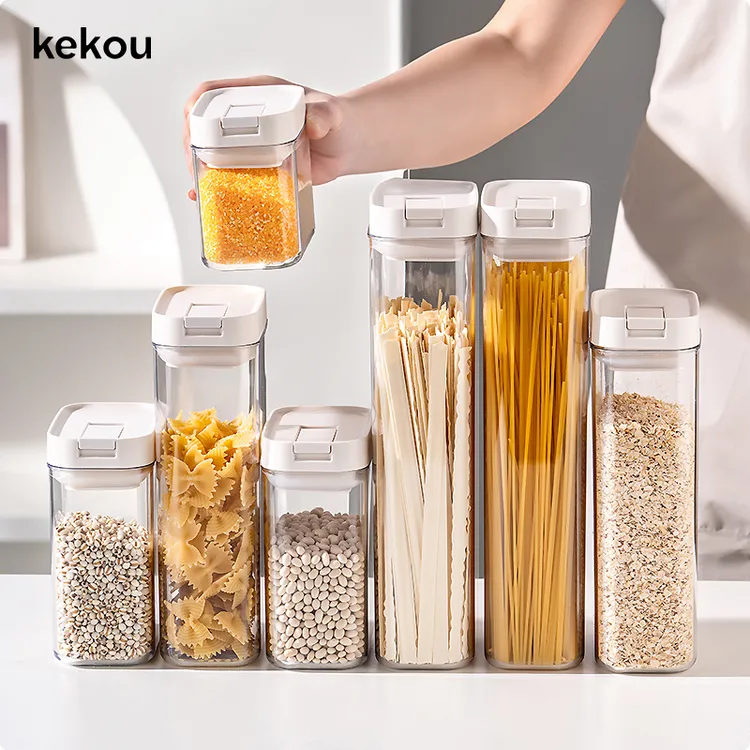 可扣食品级密封罐五谷杂粮储物罐豆子面条干货塑料厨房收纳盒