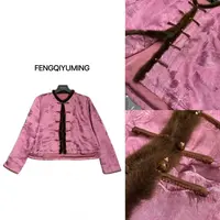 【粉黛佳人】新中式气质网红复古中国风短款上衣棉服外套