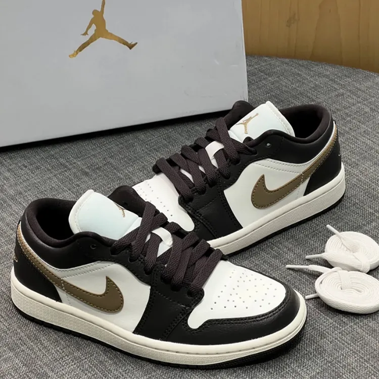 NIKE耐克官方男鞋AJ1金棕AIR JORDAN 1 LOW低帮板鞋篮球鞋DC0774