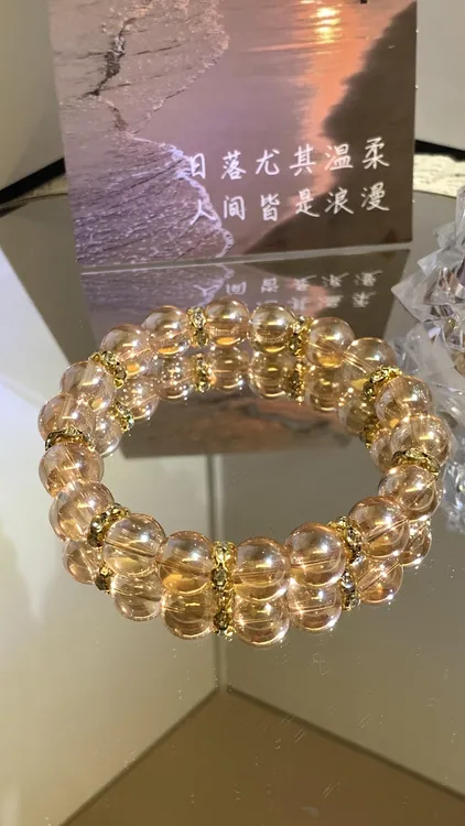 非金属仿水晶手链 简约高级感，气质这一块封神了！