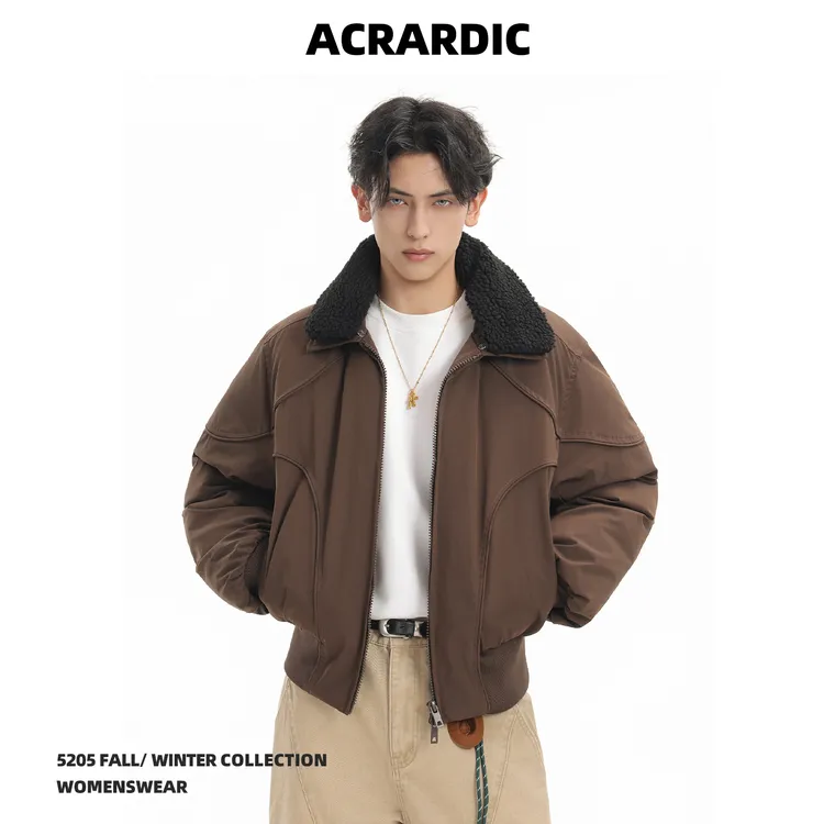ACRARDIC廓形复古美式解构短款夹克棉衣cleanfit保暖棉服飞行外套