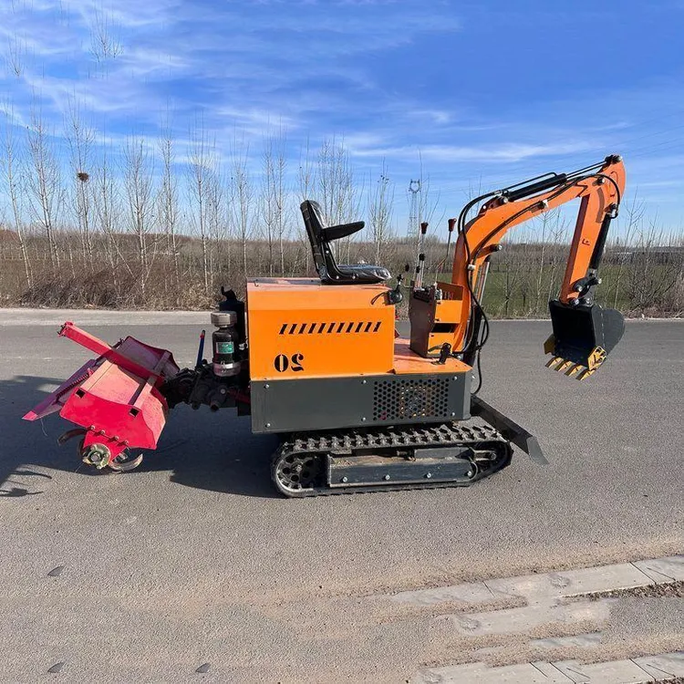 小型挖掘机家用农用工程小挖机翻地挖土室内微型履带微耕机耕地机