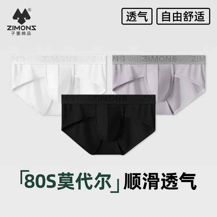 子墨棉品男士三角内裤莫代尔10A透气亲肤透气裤衩低腰性感显大