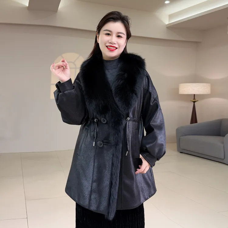 别格秀【灵动狐影】加大码皮草羽绒服女款爆款2025新款正品狐狸毛领