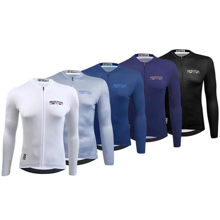 新款骑行服男夏季长袖上衣山地车服装自行车衣服公路车骑行服春夏