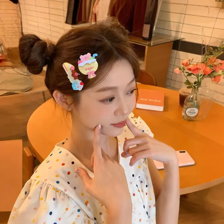 【混装发夹】可爱小猫小狗萌宠亚克力发夹侧边发夹卡通发夹刘海发饰