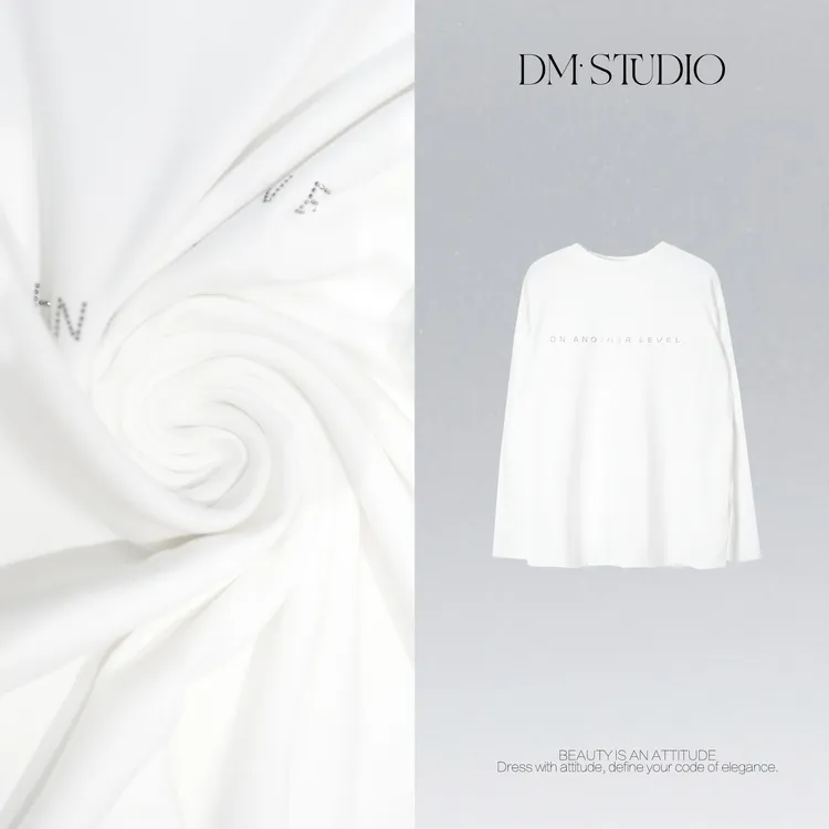 DEDM•STUDIO/气质极简减龄厚款百搭休闲圆领打底上衣2510TX/3883