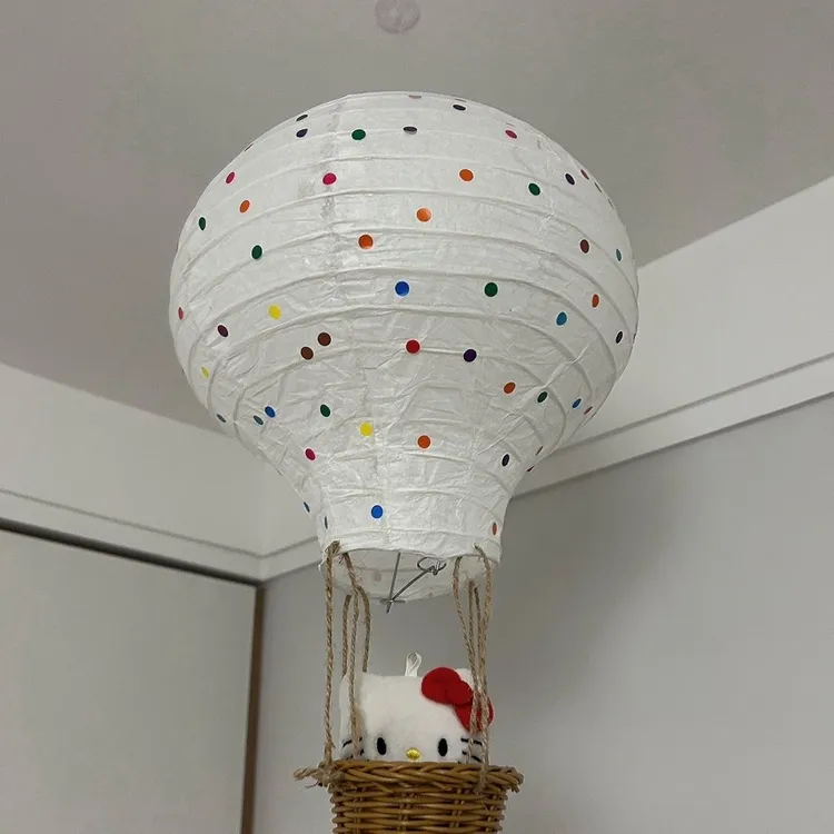 【升级便捷无需插电遥控灯】hello热气球挂件小夜灯含组装教程礼物