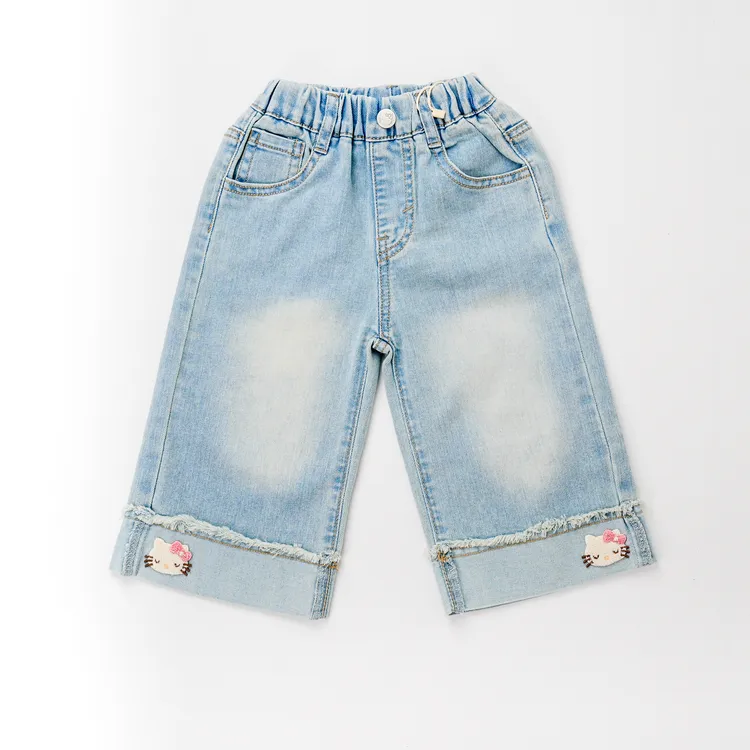 【25春夏抢新款】春季kitty牛仔裤休闲夏装长裤夏季百搭裤子小童