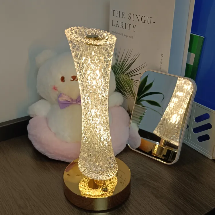 小蛮腰亚克力触摸三色可调亮暗台灯卧室床头夜灯轻奢浪漫床头柜灯