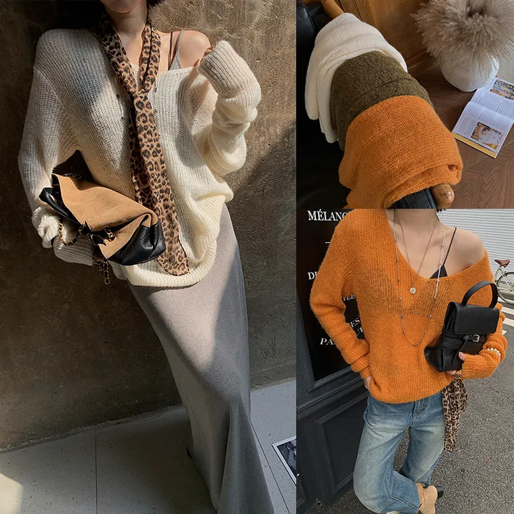 十三粥私服 暖隙之间 羊毛慵懒上衣女秋宽松遮肉时尚百搭柔软舒适