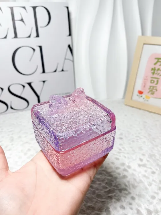 不午休的猫DIY手作滴胶成品水波纹收纳盒