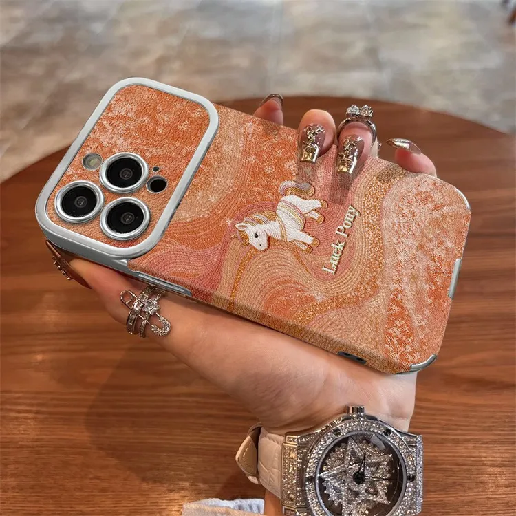 适用苹果17华为VIVO小米OPPO手机壳iPhone大视窗幸运小马实用配件