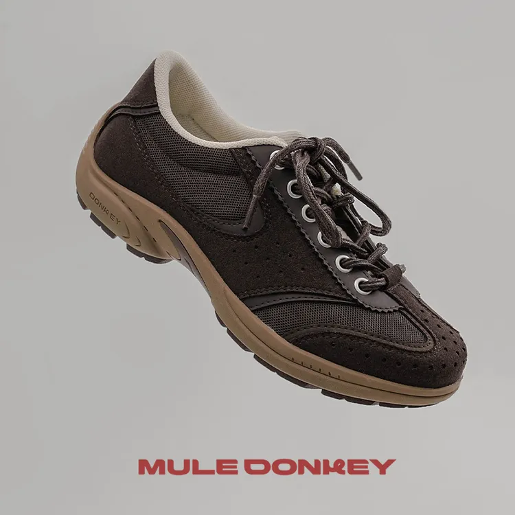 多嘴驴Donkey德训鞋系列【板栗棕】低帮百搭平底训练鞋休闲运动鞋