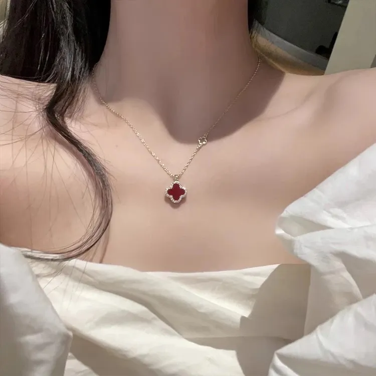 链子925银 幸运四叶草银项链女款轻奢锁骨链生日礼物情人节送女友