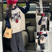 女童毛衣套装春秋2025新款中大童洋气卫衣秋季毛线打底儿童上衣潮