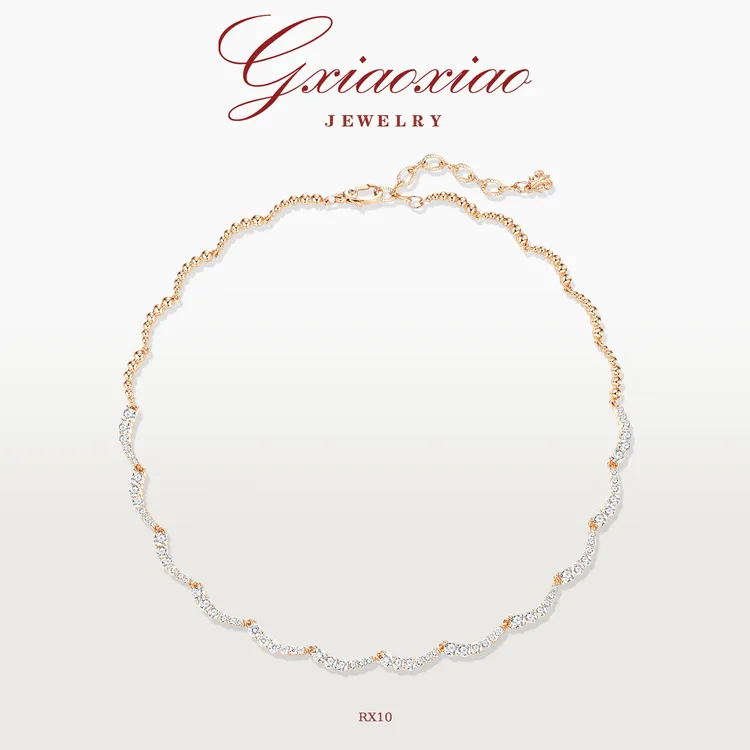 G XIAOXIAO 镀K金【月亮湾】气质时尚简约百搭项链 RX9 RX10